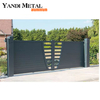 Porte coulissante en aluminium pour allée automatique, jardin direct d'usine, lattes horizontales, porte d'intimité en aluminium