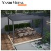 Toit à persiennes électriques rétractables en aluminium, éclairage étanche à intensité variable, système de pergola bioclimatique de luxe