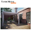 3 × 4 4 × 6 4 × 4 3 × 6 4 × 8 6 × 8 profil d'extrusion d'aluminium bioclimatique résistant aux intempéries pergola à persiennes ouvertes pavillon extérieur