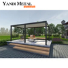 Pergola bioclimatique rétractable en aluminium, persiennes coulissantes et pliantes en aluminium pour voiture automobile OEM