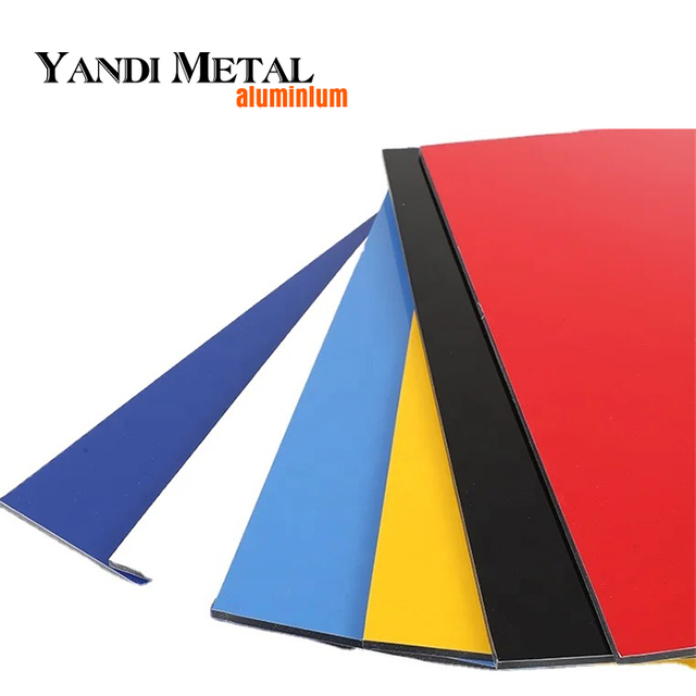 Revêtement de mur rideau en panneau composite aluminium PVDF ACP de 4 mm PVDF