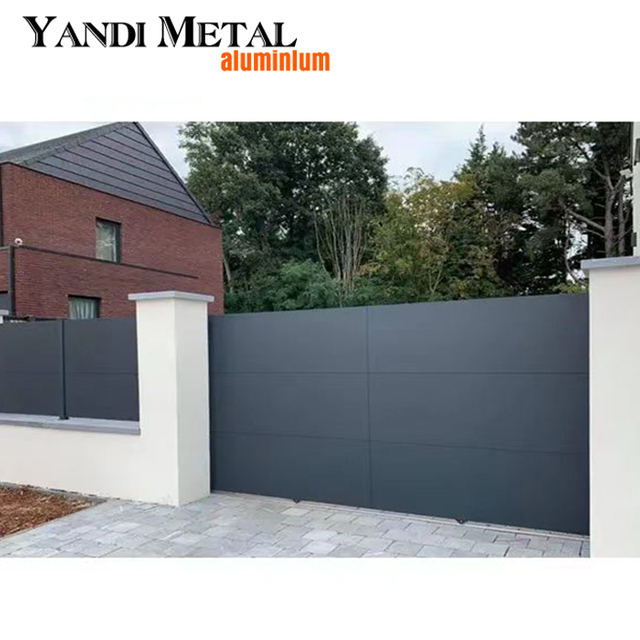 Système de porte en porte-à-faux moderne, porte piétonne en aluminium de jardin, kit de porte en porte-à-faux coulissant en aluminium pour confidentialité automatique