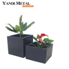 Jardinière moderne Grande jardinière extérieure en métal en aluminium Jardinière de jardin carrée en aluminium Jardinière Boîte à plantes à fleurs noires