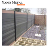 Clôture décorative de qualité pour jardin, patio, maison, semi ou intimité totale, poteaux en aluminium, panneaux de clôture à lattes WPC