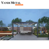 Pergola en aluminium de toit de volets d'auvent de pavillon de jardin imperméable en métal extérieur, équipée de lumières de tube secondaires émettant de la lumière