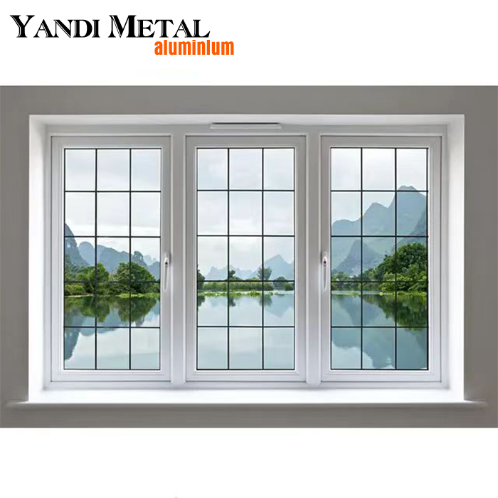 Maison de style moderne Windows Double vitrage fenêtre coulissante en aluminium de conception simple