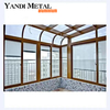 Porte de salle de bains en verre à cadre en alliage d'aluminium série 6000, design extérieur de maison