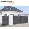 Porte coulissante en aluminium pour allée automatique, jardin direct d'usine, lattes horizontales, porte d'intimité en aluminium