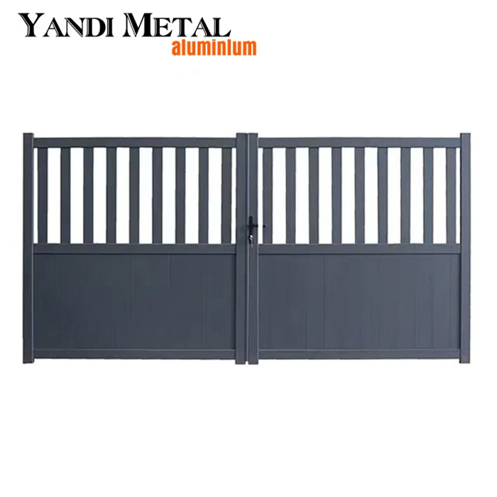 Porte électrique en aluminium, conception personnalisée, villa moderne, porte coulissante automatique en aluminium