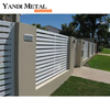 Panneaux de clôture Wpc en aluminium imperméables, panneaux de clôture de jardin Wpc noirs extérieurs, poteaux de clôture composites de jardin en aluminium et bois Wpc
