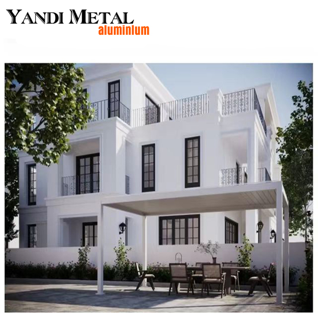 Pergola moderne personnalisée en aluminium, pergola et gazebo imperméables d'extérieur en aluminium électrique